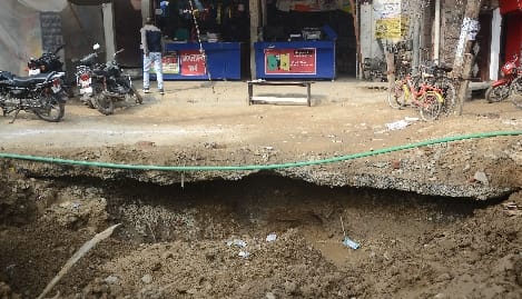 Road construction started in Kalibari