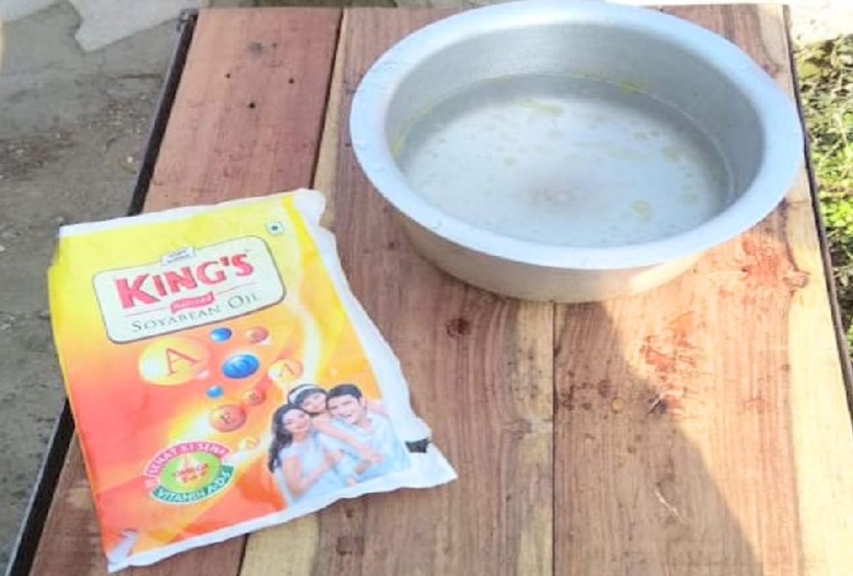 Water released in the the packet f refined oil found in cheap ration depots
