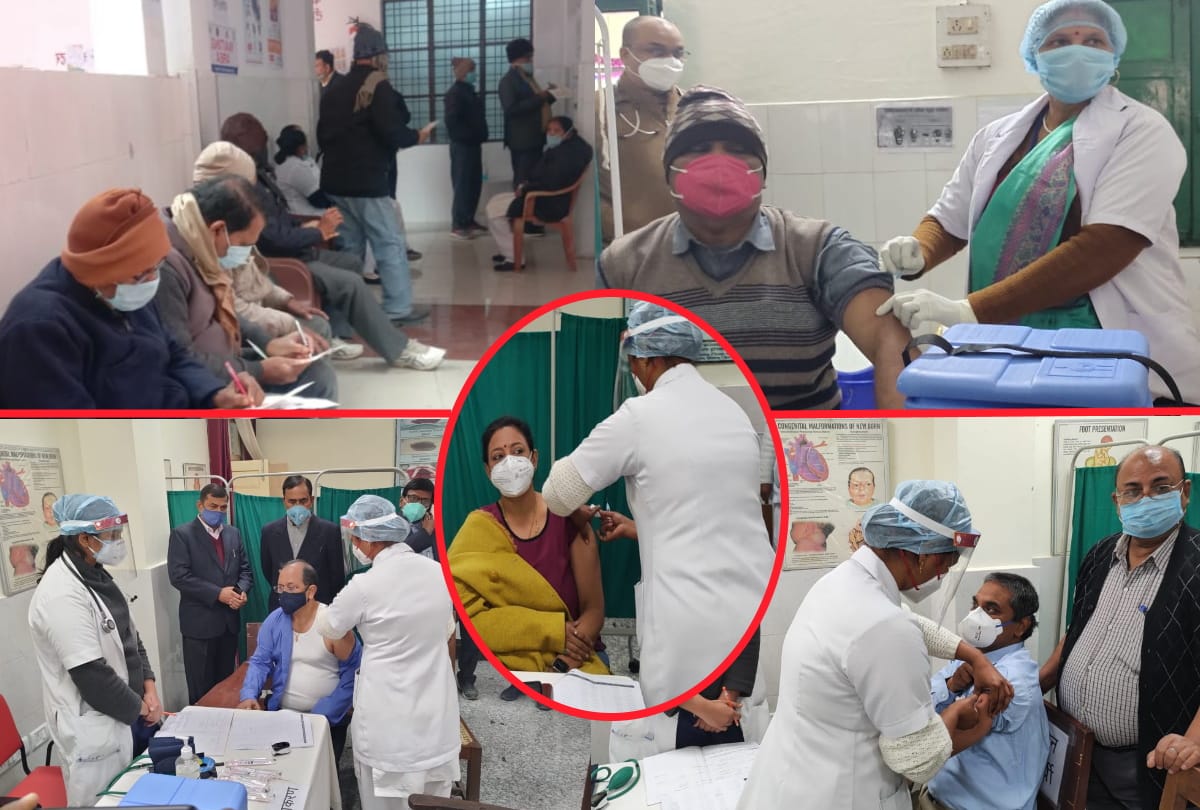 Corona vaccination started in UP Gorakhpur