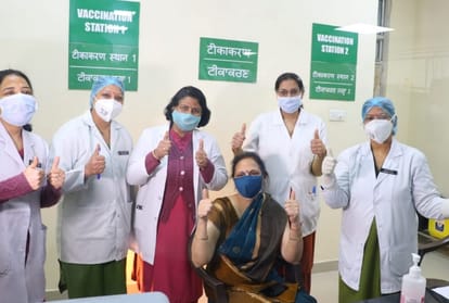 Corona vaccination started in chandigarh