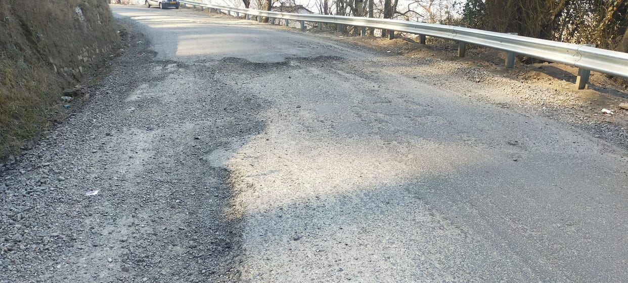 The pits were made only after two months of asphalt