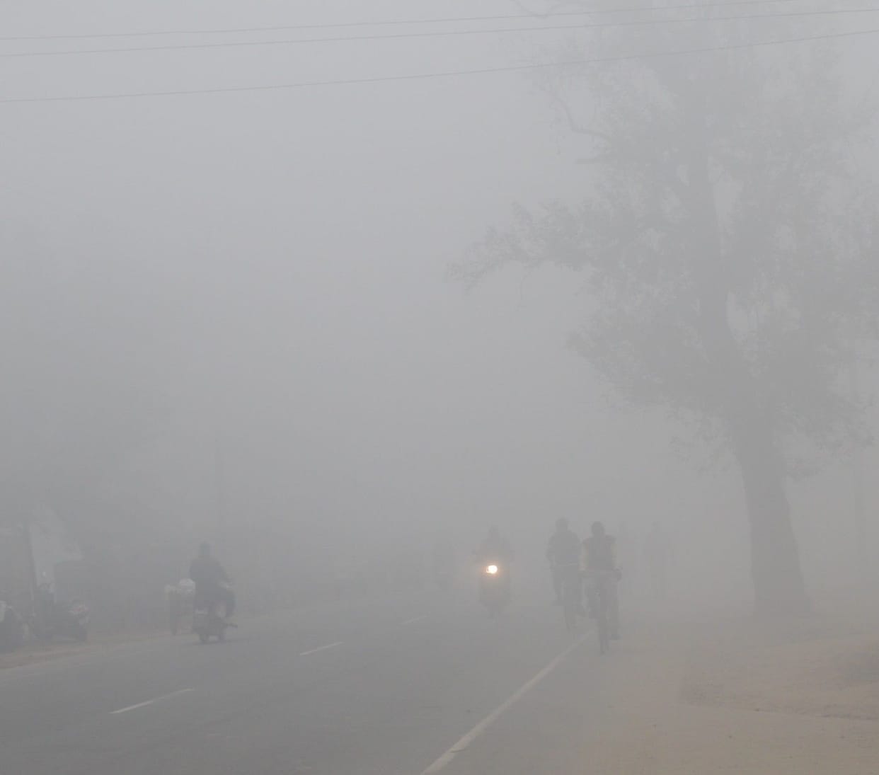 Hathras: thick fog in the morning, sunshine in the afternoon