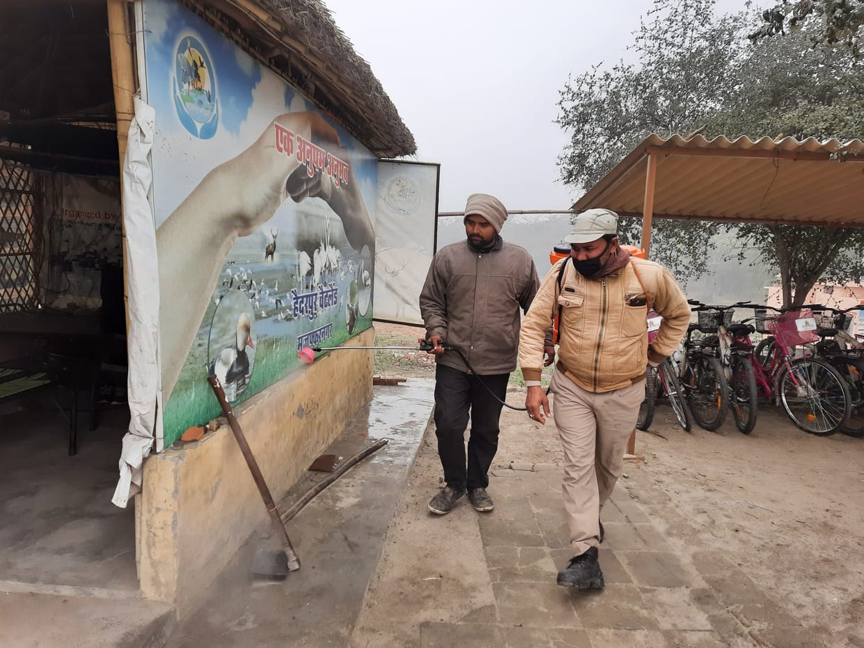 Tourist movement stopped in Hyderpur Wetland