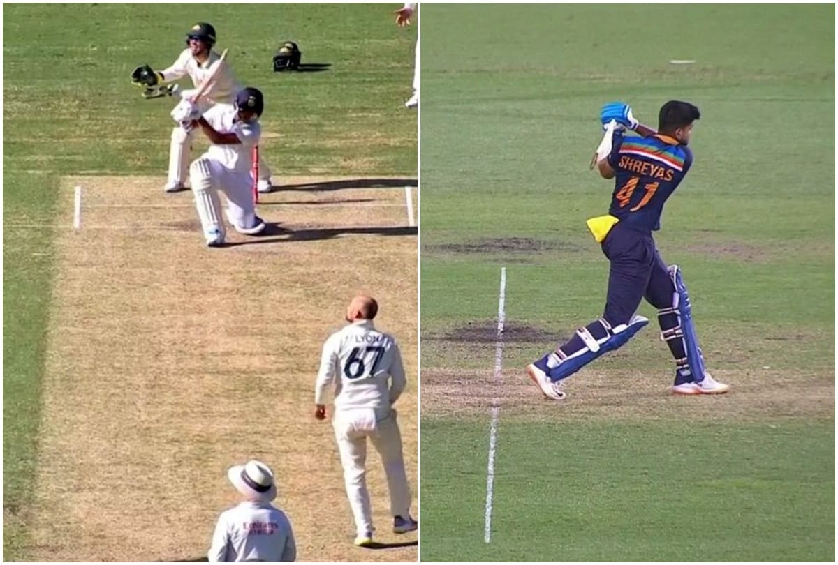 AUS vs IND: Viral video of Washington Sundar no look six against nathan lyon in brisbane test