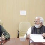 रेल मंत्री पीयूष गोयल से हरियाणा के मुख्यमंत्री मनोहर लाल ने की मुलाकात।