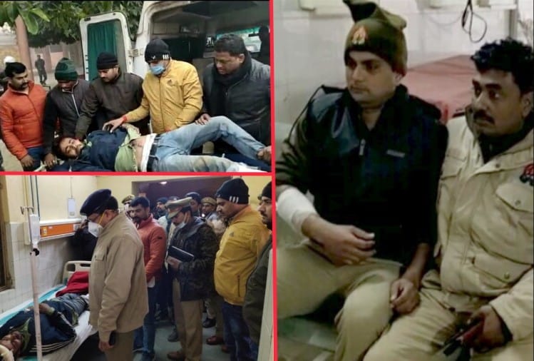 बस्तीमुठभेड़ में बदमाश गिरफ्तार, गोली लगने से सिपाही भी घायल