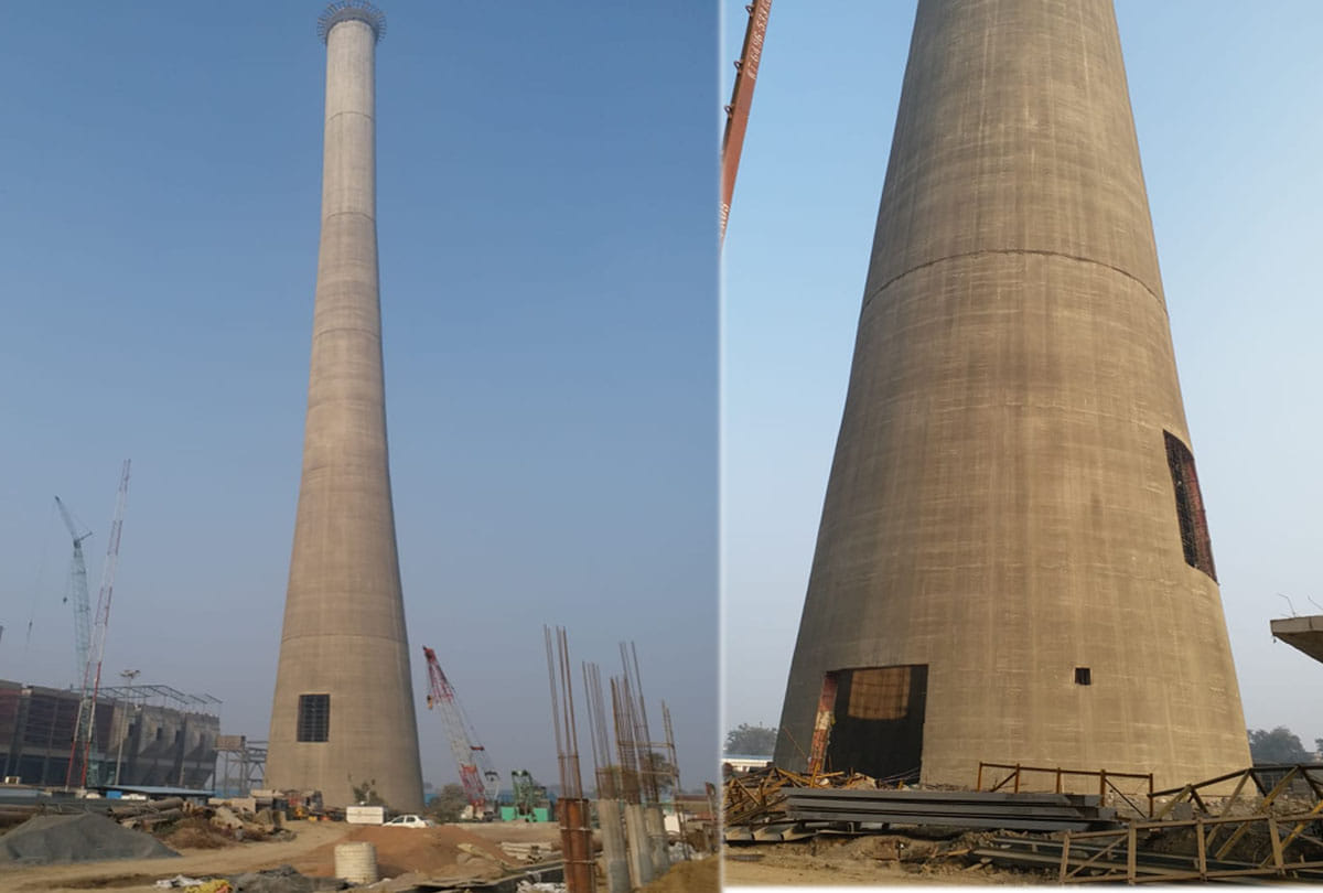 Tallest chimney ready in kanpur