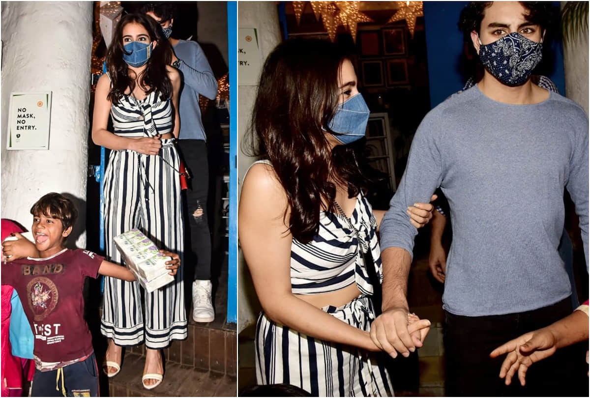 sara ali khan and ibrahim ali khan steps out for dinner steal limelight with dressing sense