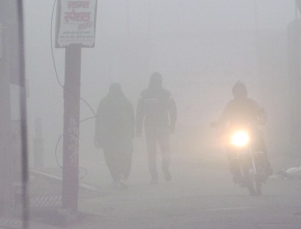 Heavy fog halted the speed of vehicles