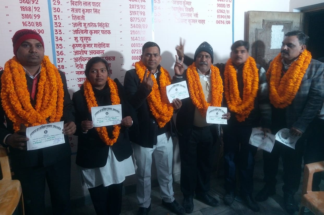 Sanjeev became Mughalsarai bar president, Arvind Yadav general secretary