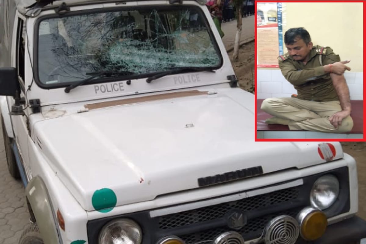 Meerut News in Hindi: The villagers has attacked on police team in Meerut and five injured