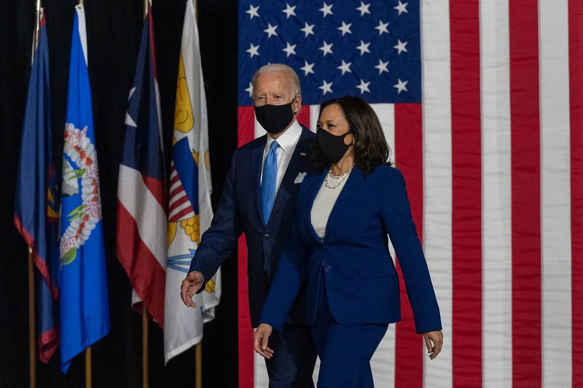 kamala harris choose formal purple dress for historic inauguration oath ceremony designed by two black designers
