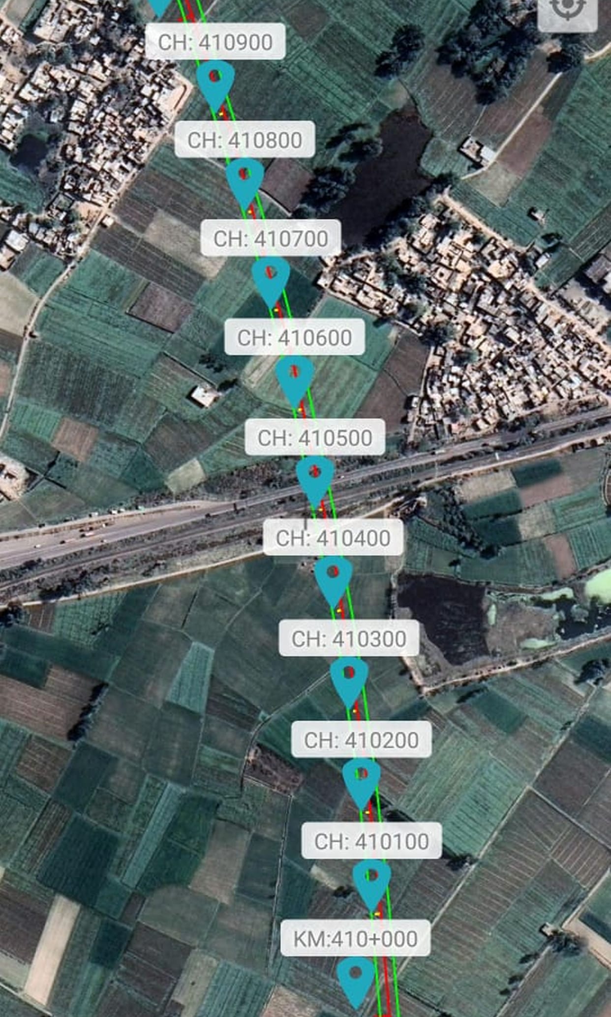 Survey for construction of high speed train track around expressway