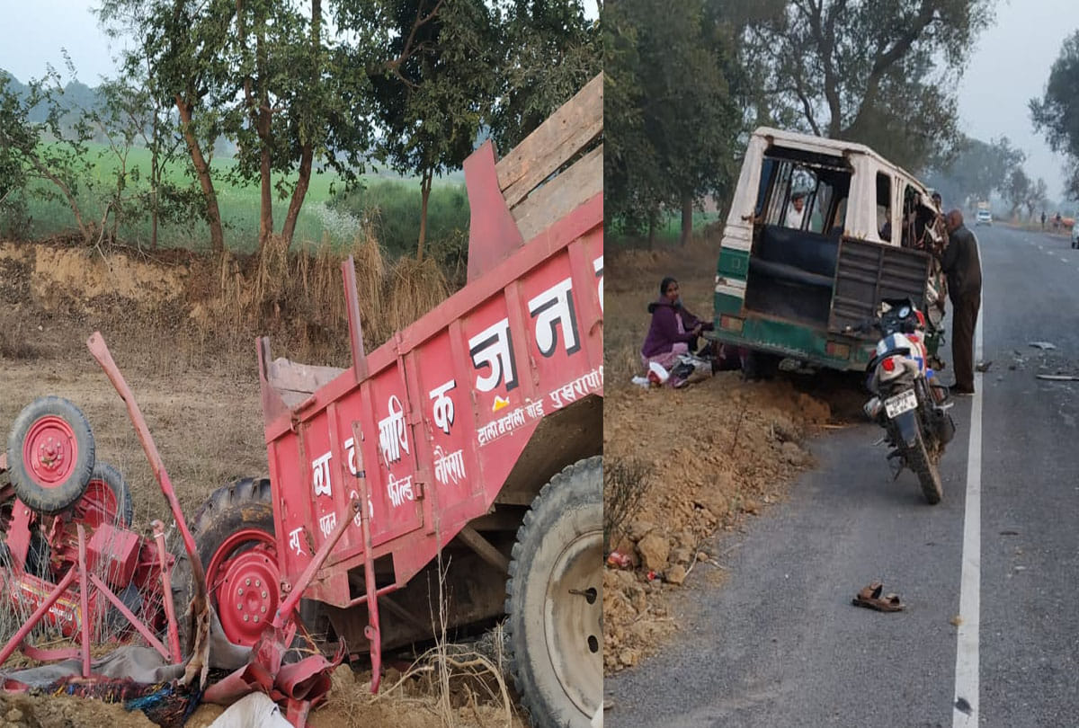 three people died in road accident in ghatampur
