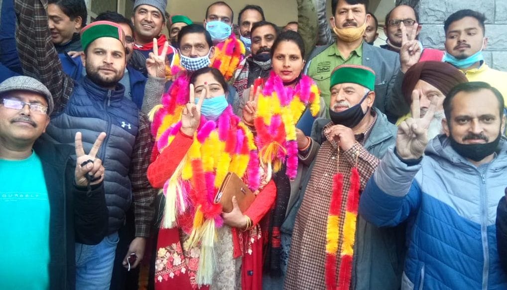 jogindernagar nagar parishad, mamta electede presidend,himachal news, mandi news. poltical news