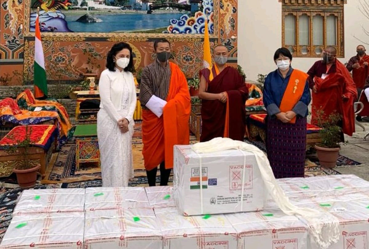 The first consignment of 1.5 lakh dosages of Covishield vaccine dispatched to Thimphu in Bhutan