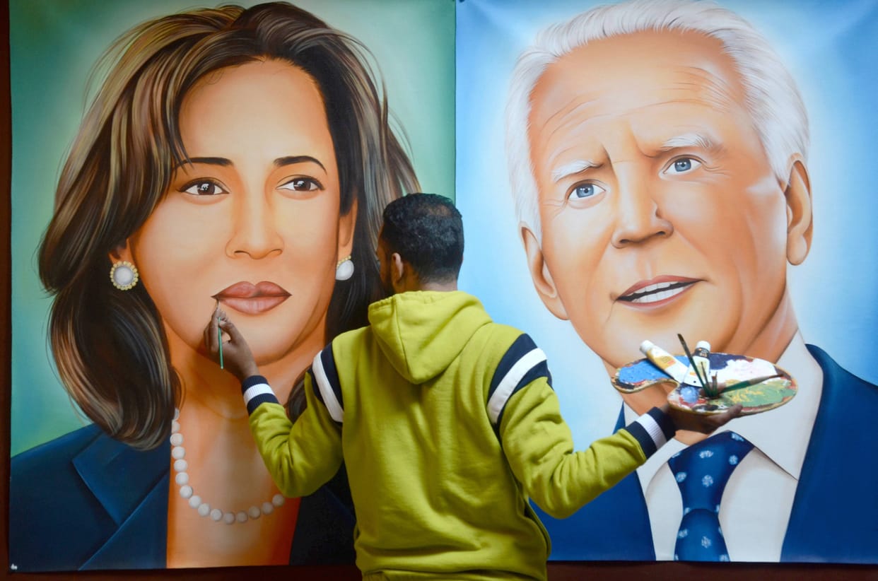 vice president kamala harris is saga of immigration indian today take oath in america joe biden