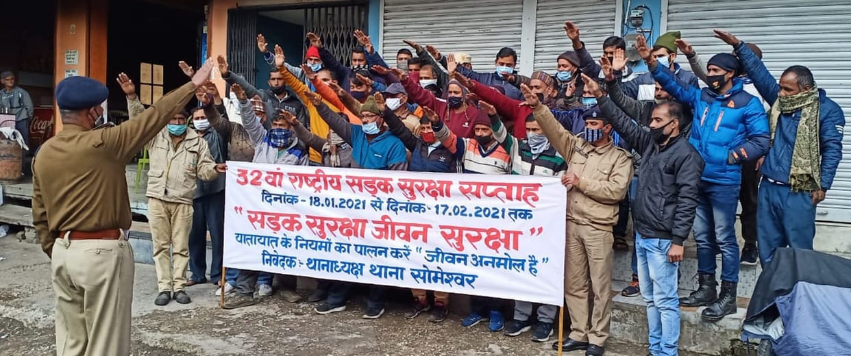 Police administered the pledge of road safety