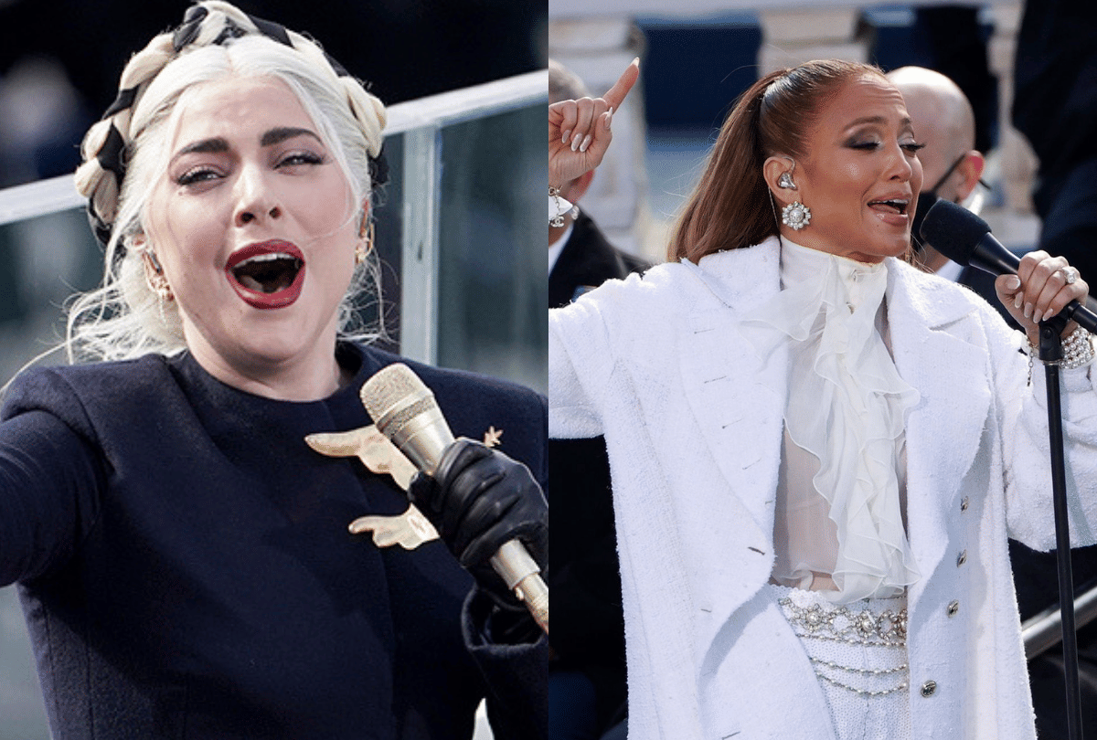 us president inauguration oath ceremony 2021 Lady Gaga and Jennifer Lopez perform