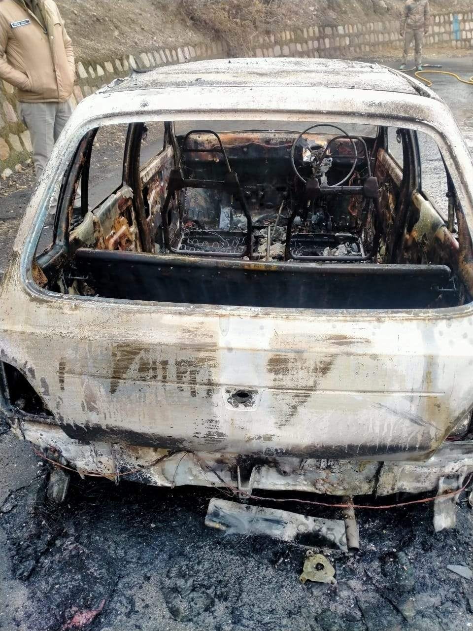 Vehicle caught fire due to short circuit