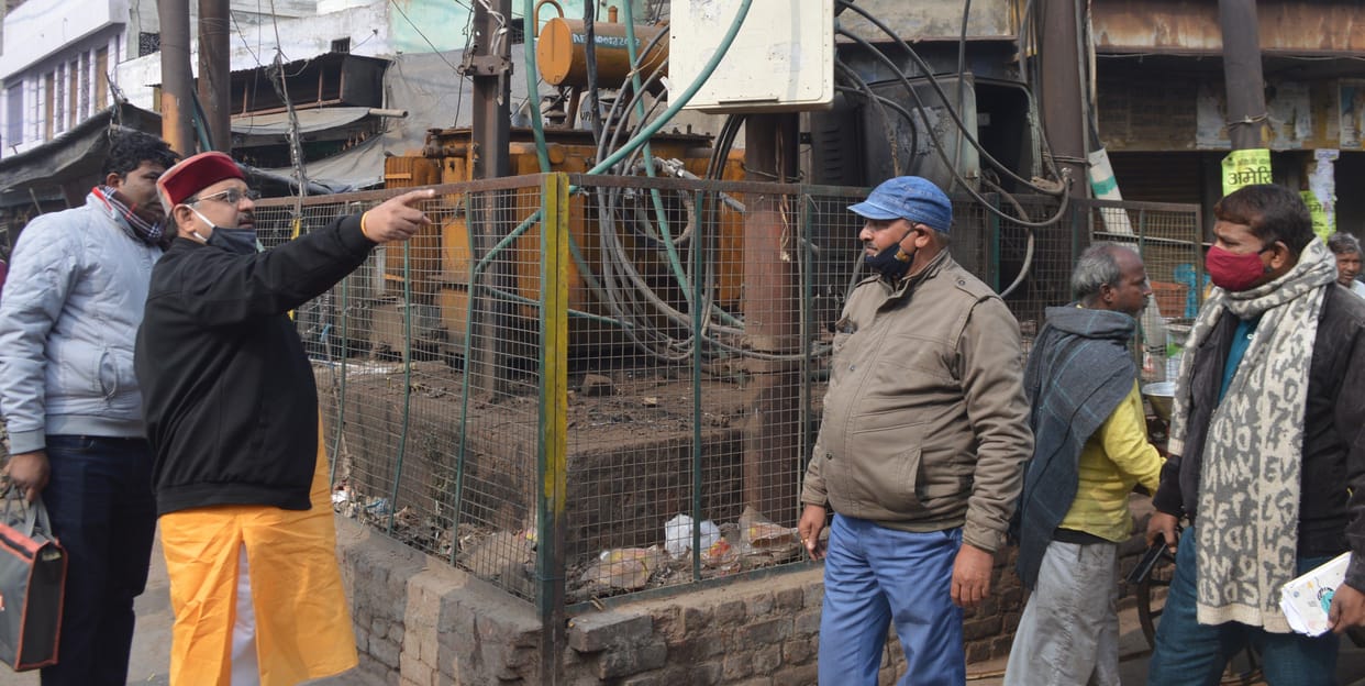transformer shifted from Nayaganj Chauraha, here toiled will be built