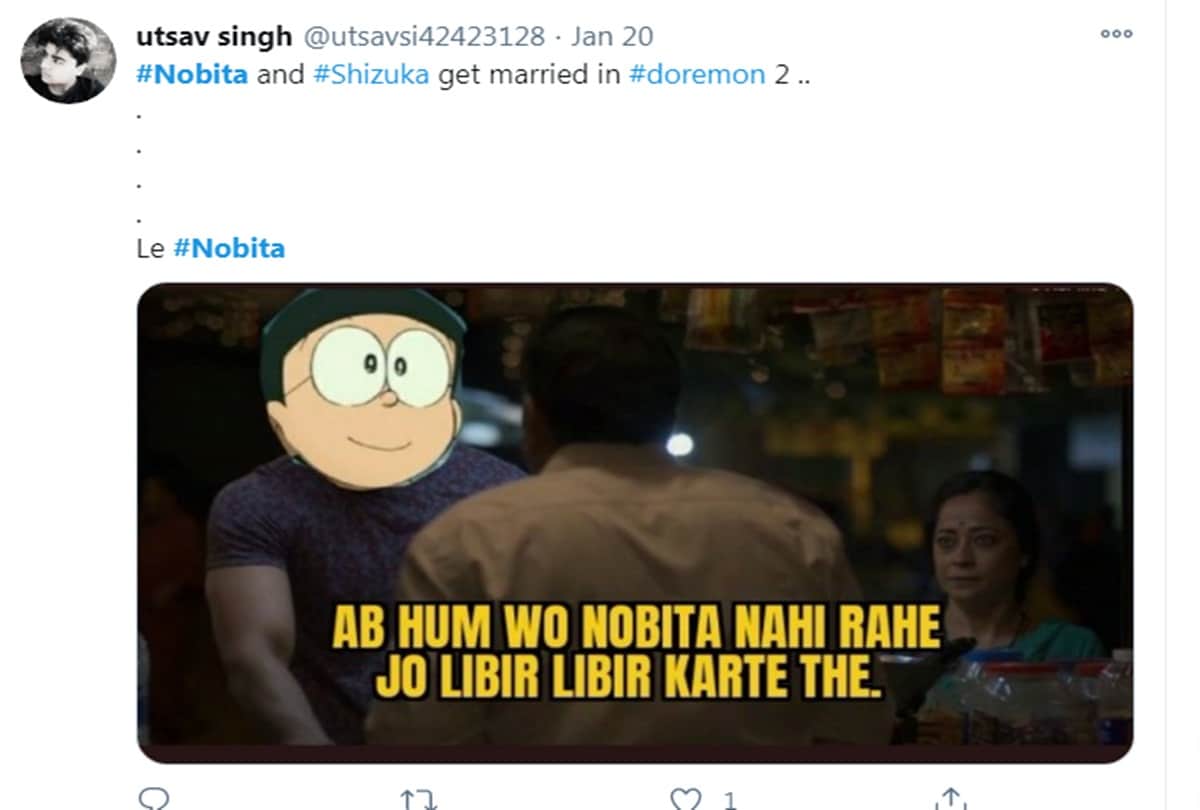 Doraemon characters Nobita trends worldwide after he ties the knot Shizuka Funny Memes Viral