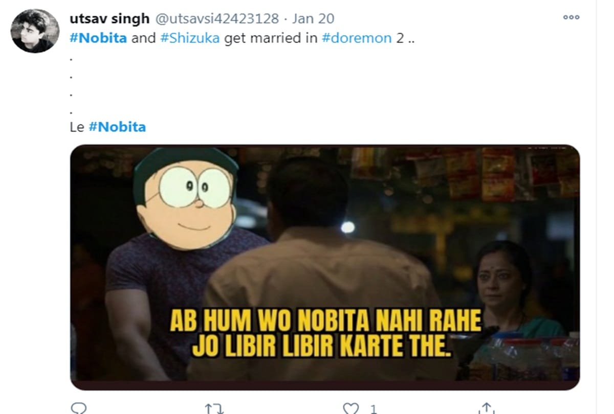 Doraemon characters Nobita trends worldwide after he ties the knot Shizuka Funny Memes Viral