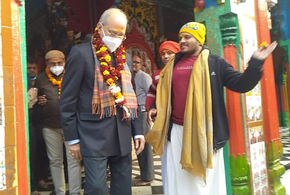 Nripendra Mishra visits Ayodhya for meeting on Thursday.