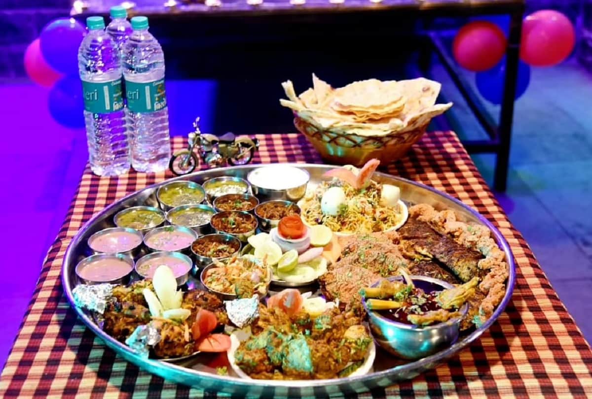 Pune Shivraj Hotel will give free royal enfield bike if you finish the bullet thali