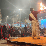 गंगा आरती में शामिल हुए शिखर धवन।