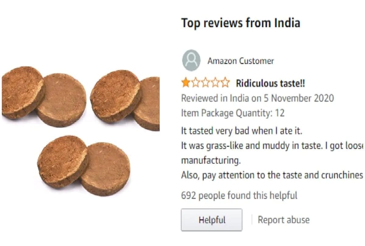 Customer order cow dung cakes from ecommerce from amazon taste and reviews goes viral