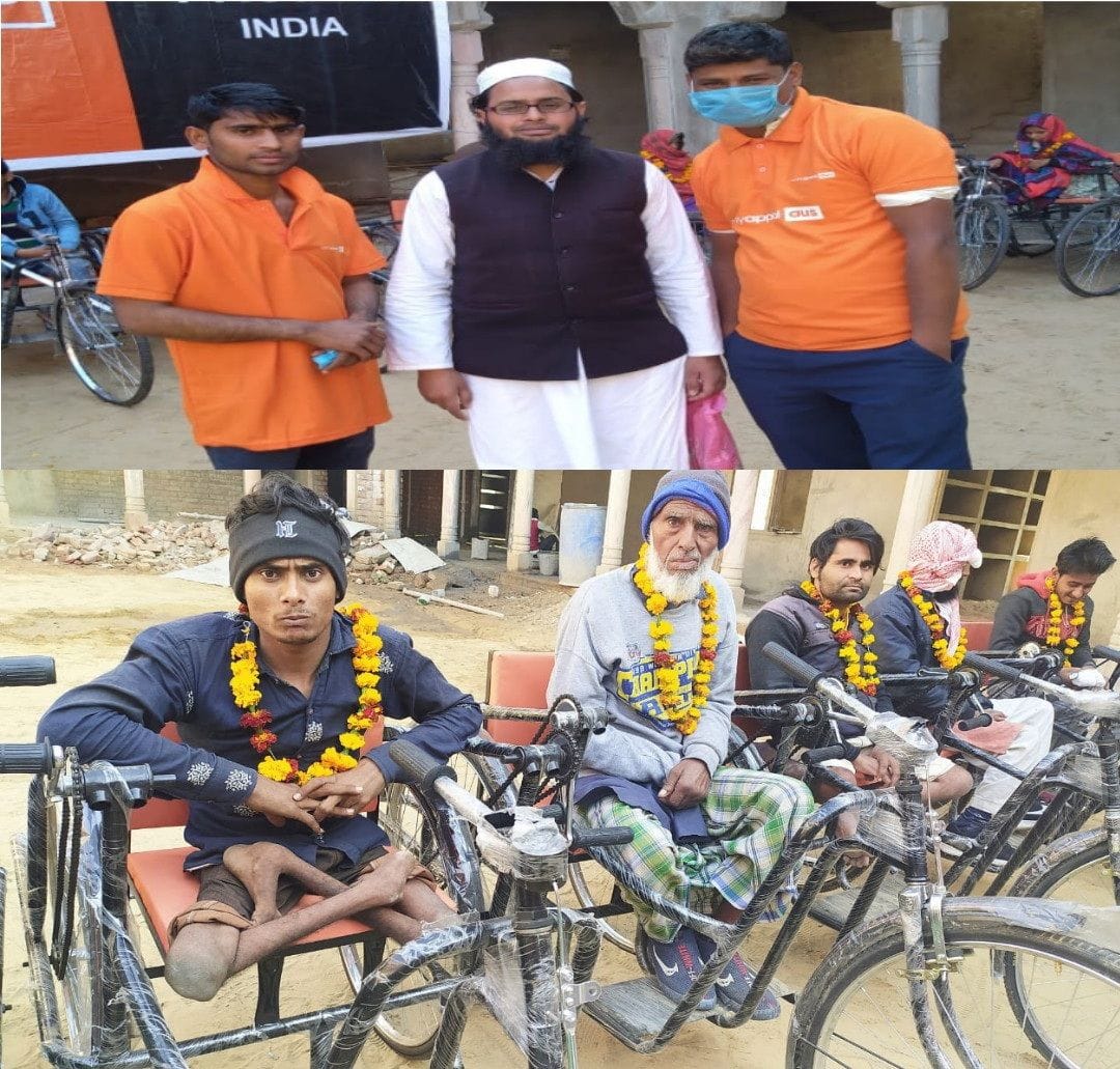 wafa trust distributed cycles to physially challanged
