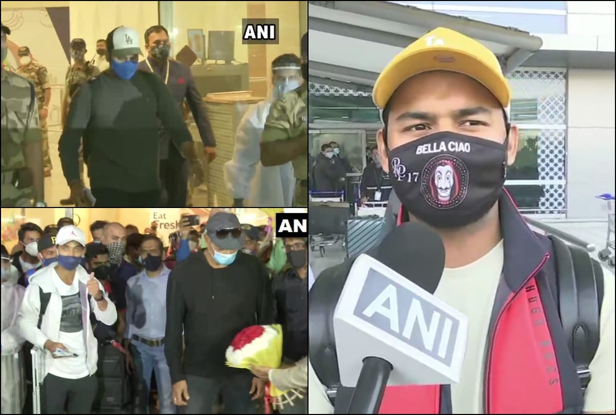 IND vs AUS Test Match Series Team india retuam so to India from Australia, Rishabh Pant says whole team is very happy to retained the trophy