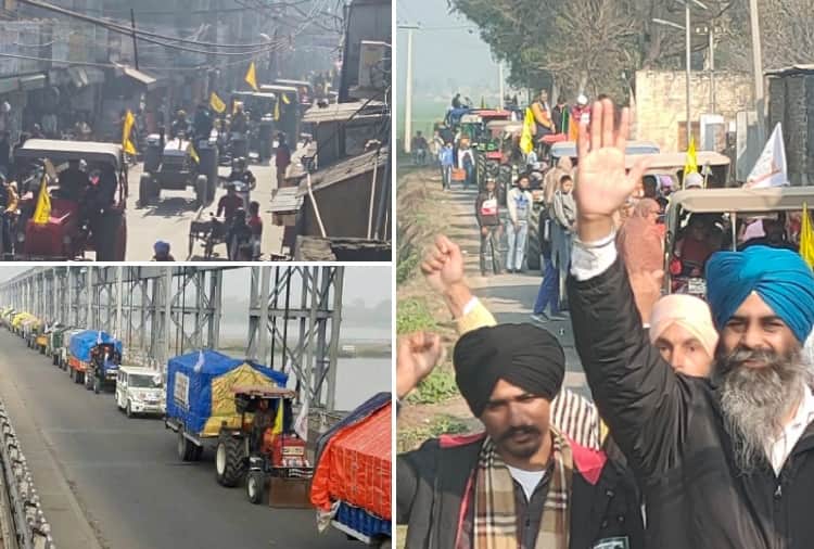 Kisan Andolan: Tractor march of farmers in many villages of Punjab