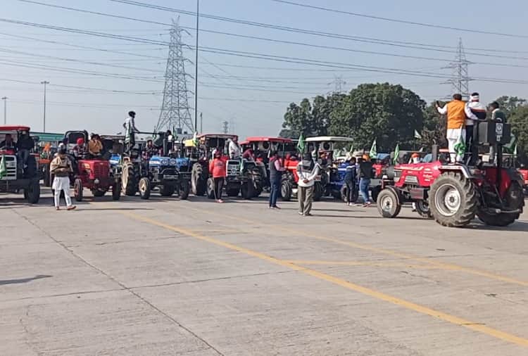 Kisan Andolan: Tractor march of farmers in many villages of Punjab