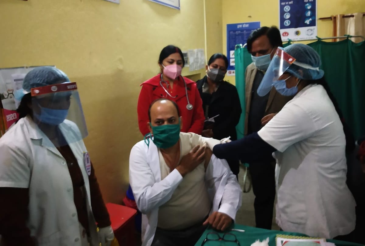 Corona Vaccination news update BRD chief and CMO got vaccinated on second day Vaccination