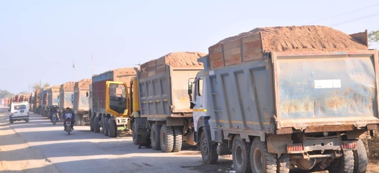 1212 cubic meter dump sand sewage in Bilharka
