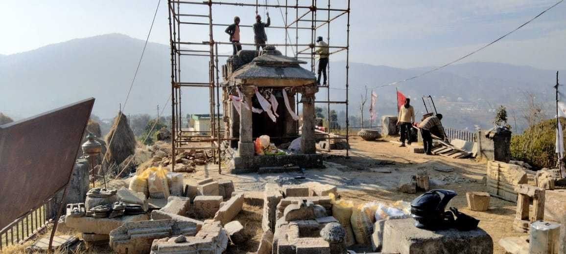 Repair of Shiva temple group started under the patronage of archeology department