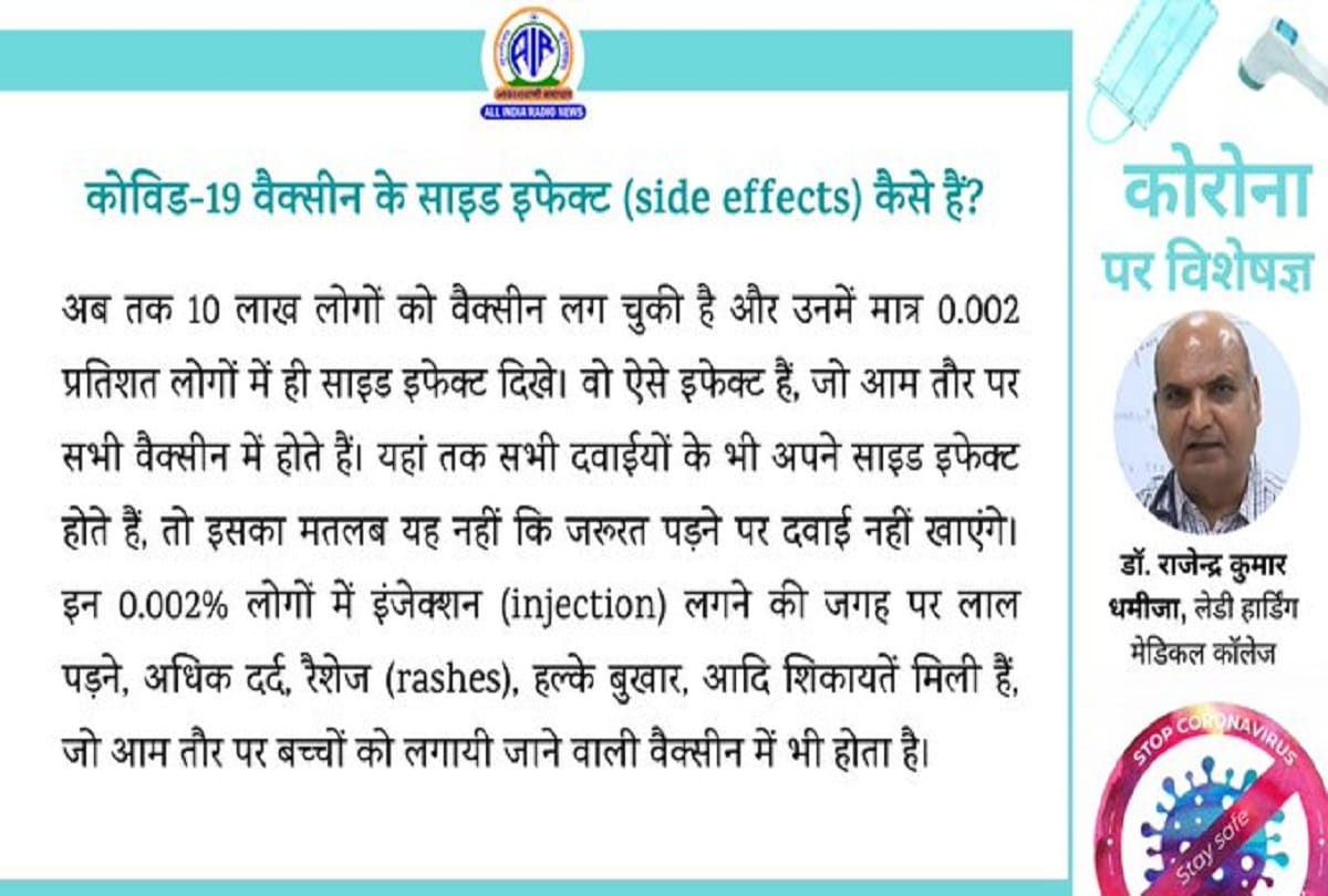 Coronavirus vaccination in India covid 19 vaccine covaxin covishield corona vaccine side effects