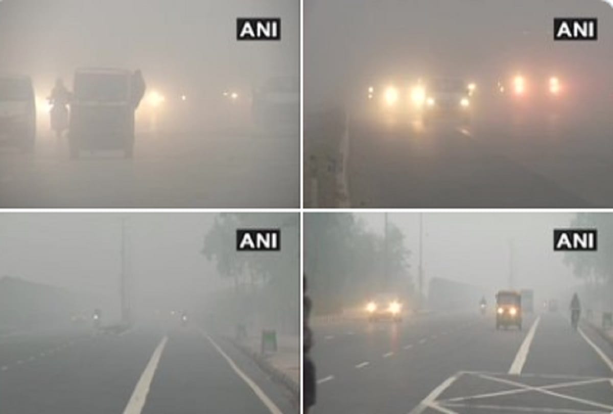 Delhi Weather Update: Dense fog reduces visibility in Delhi as cold wave continues