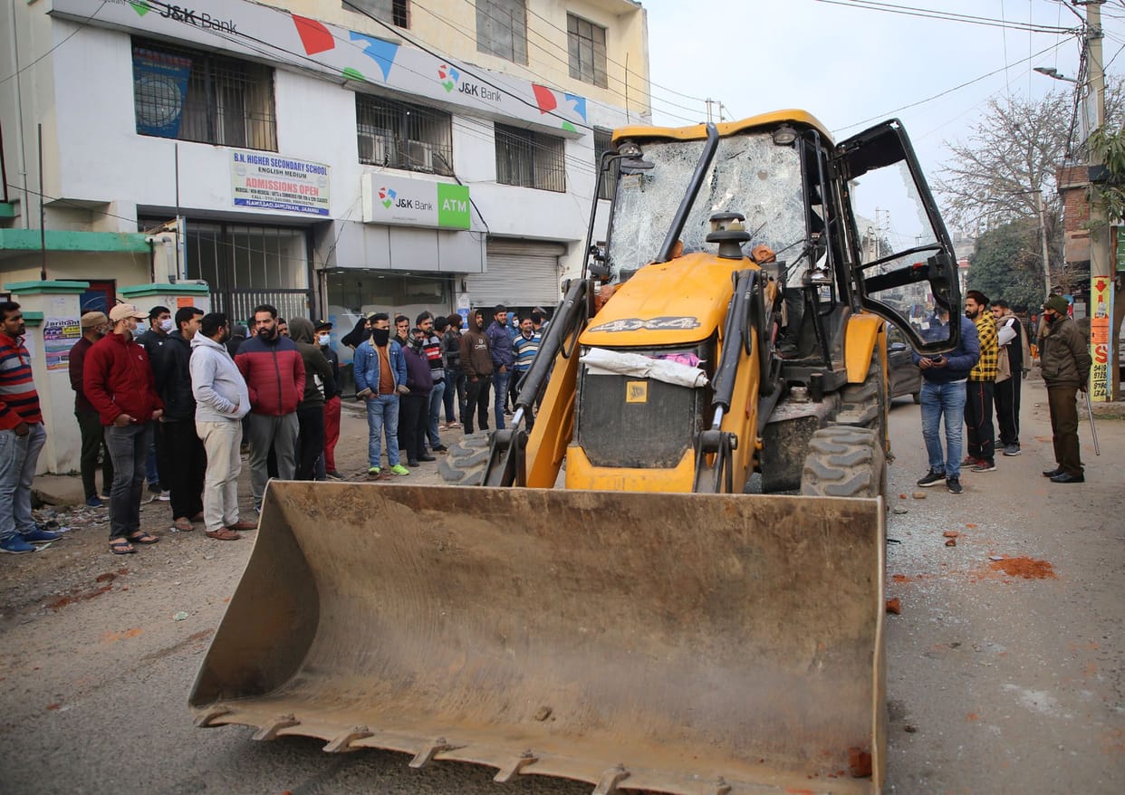 Jammu news, crime, incroachment stone nelting
