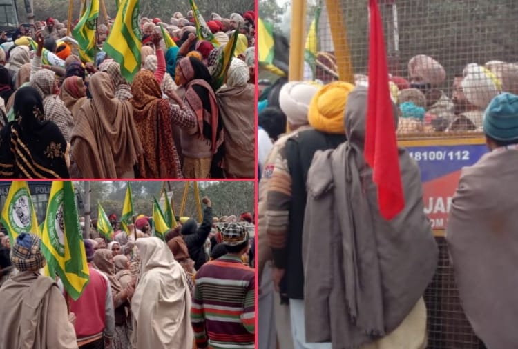 Punjab : Farmers protest against BJP leader at bathinda