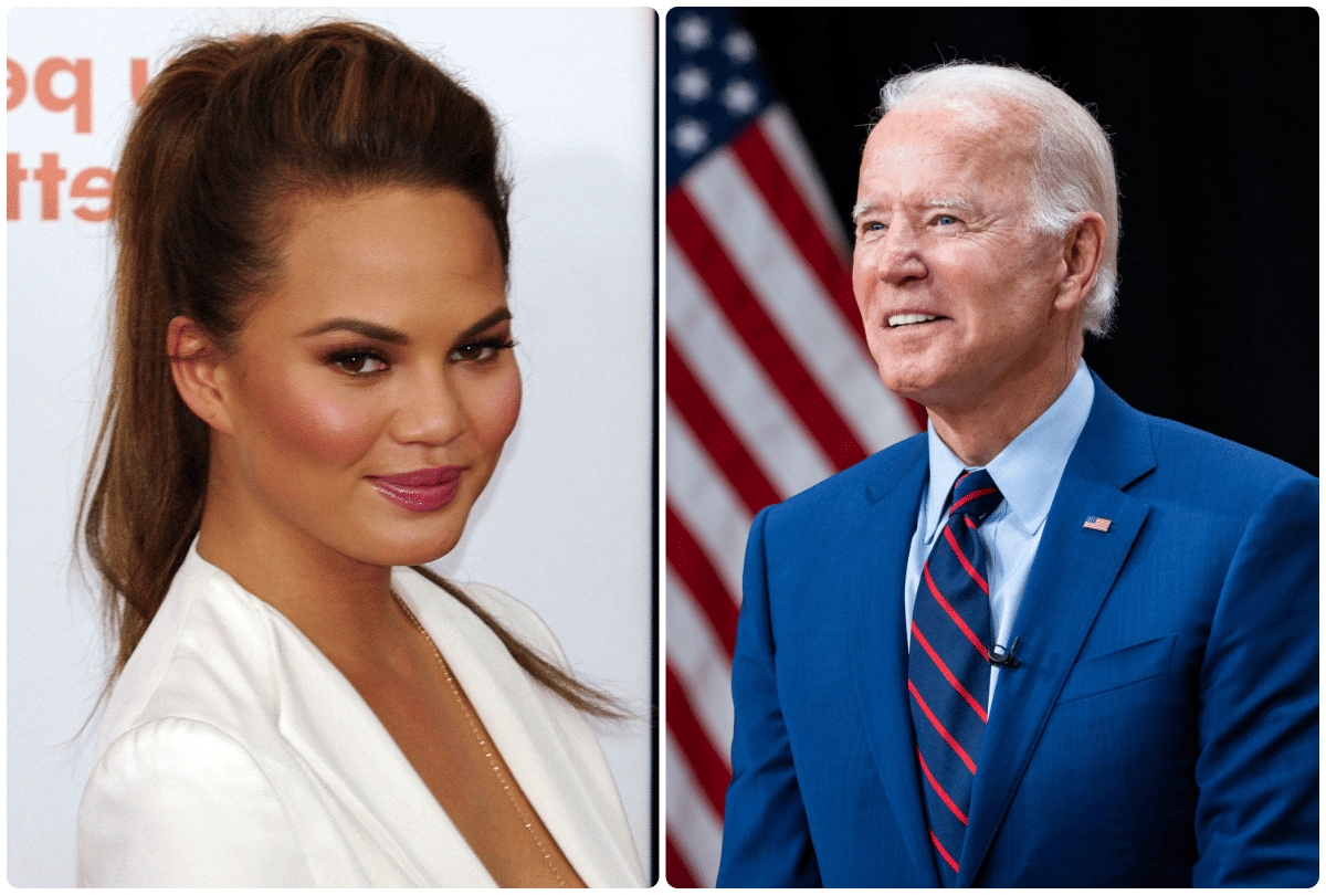 Model Chrissy Teigen Followed by US President Joe Biden