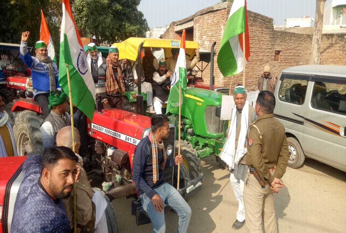 police alert over farmers tractor parade in agra
