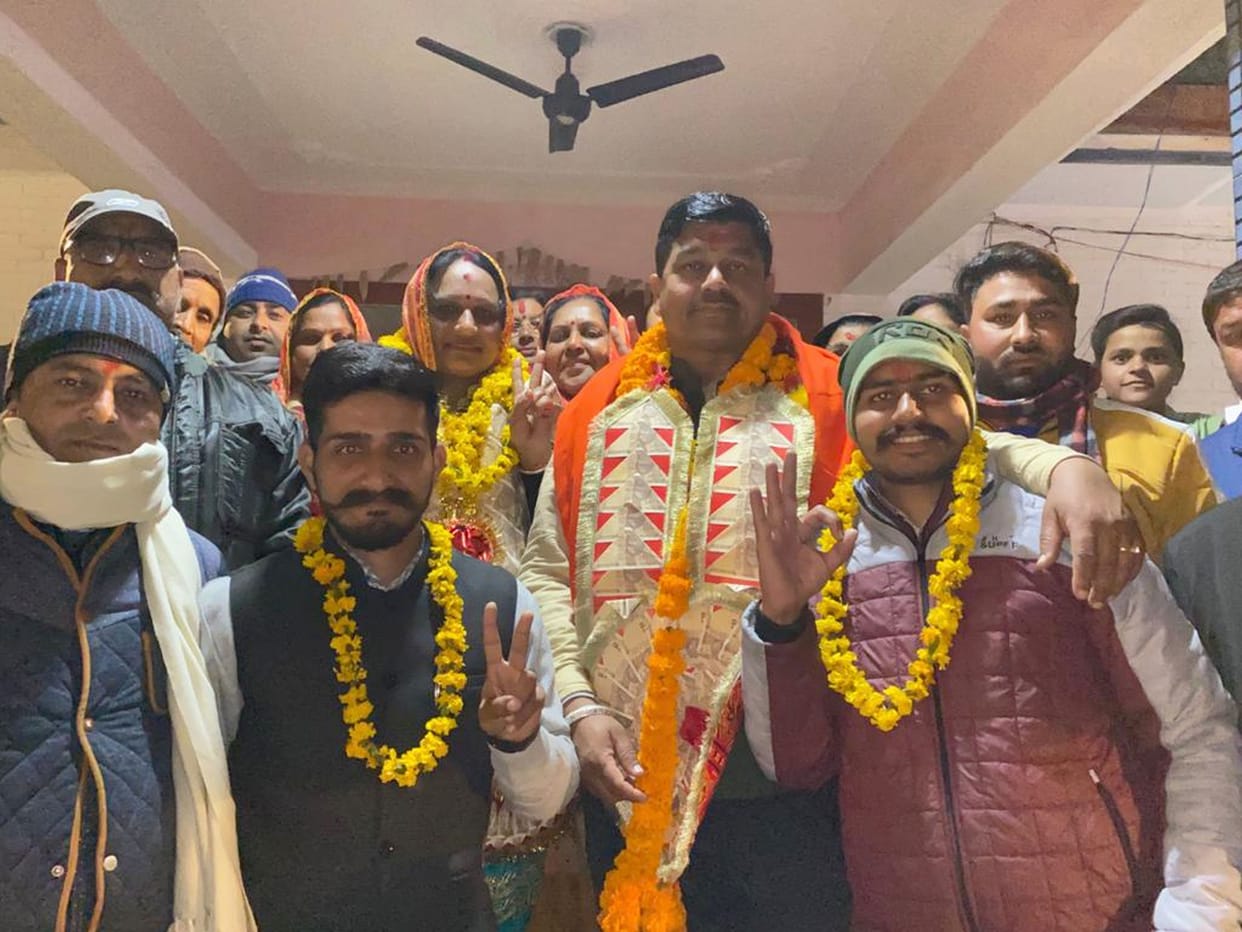 in una bjp won three seat in congress area