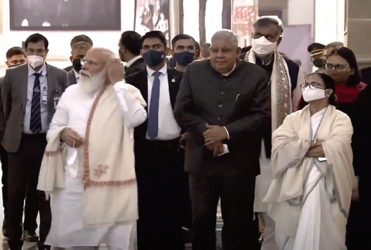 PM Narendra Modi And Mamata Banerjee Photos, Birth Anniversary Netaji Subhas Chandra Bose, Kolkota, West Bengal