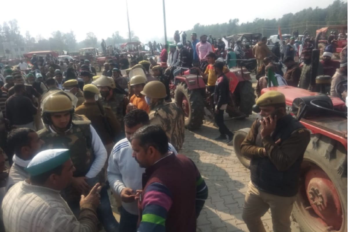 Saharanpur News: Police have stopped to farmers on UP border before reaching Dehradun