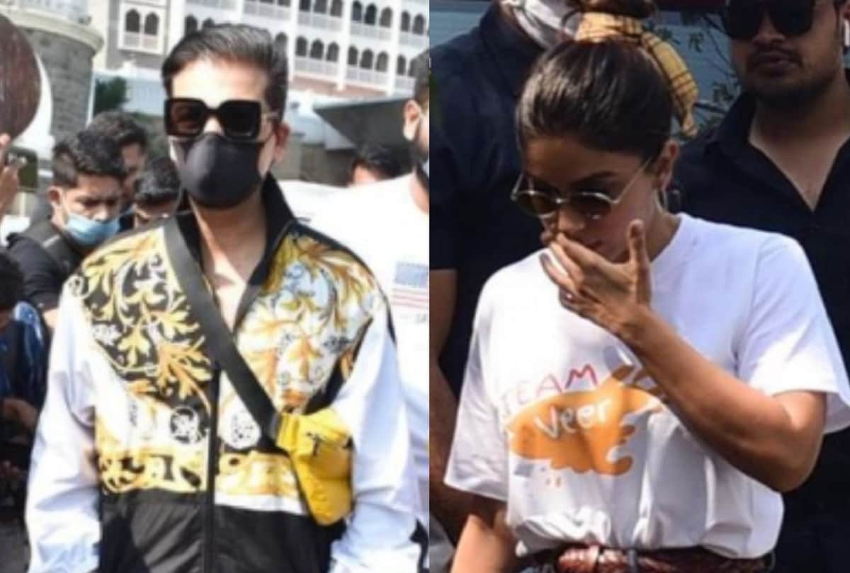 Karan Johar and Zoa Morani spotted stepping out of his car in way to attend Varun Dhawan and Natasha Dalal wedding Alibaug