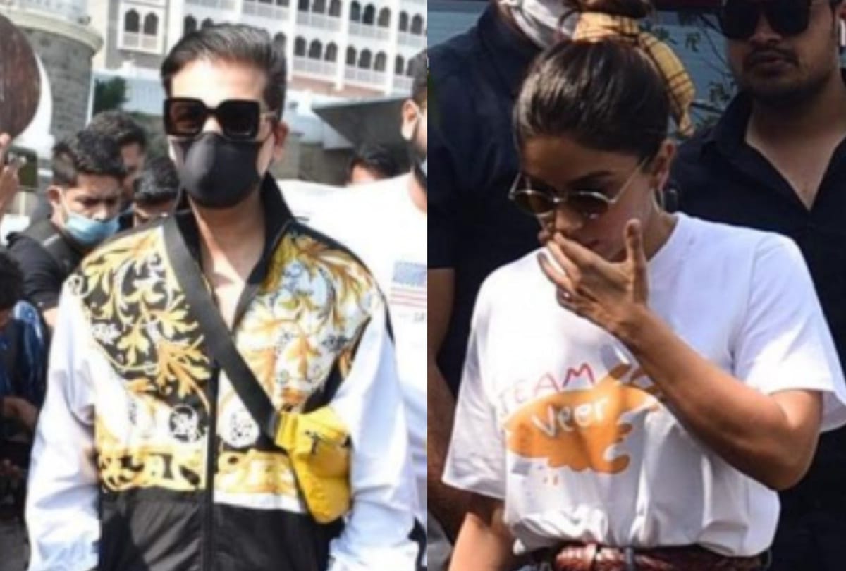 Karan Johar and Zoa Morani spotted stepping out of his car in way to attend Varun Dhawan and Natasha Dalal wedding Alibaug