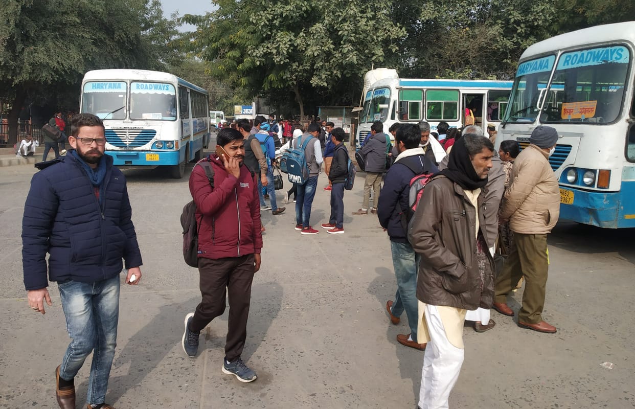Roadways buses were reduced on Rohtak and Bahadurgarh route